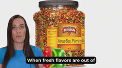 Dehydrated Red and Green Bell Peppers Mix Jumbo Jar
