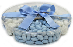 It's A Boy! Jordan Almond Gift Tray (Pastel Blue & White, Large 4 Section) - Its Delish