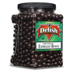 Organic Dark Chocolate Espresso Beans 3 LBS Jumbo Container Jar