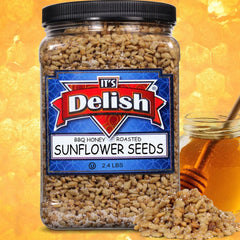 BBQ Honey Roasted Sunflower Seeds, 2.4 LBS Reusable Jumbo Container