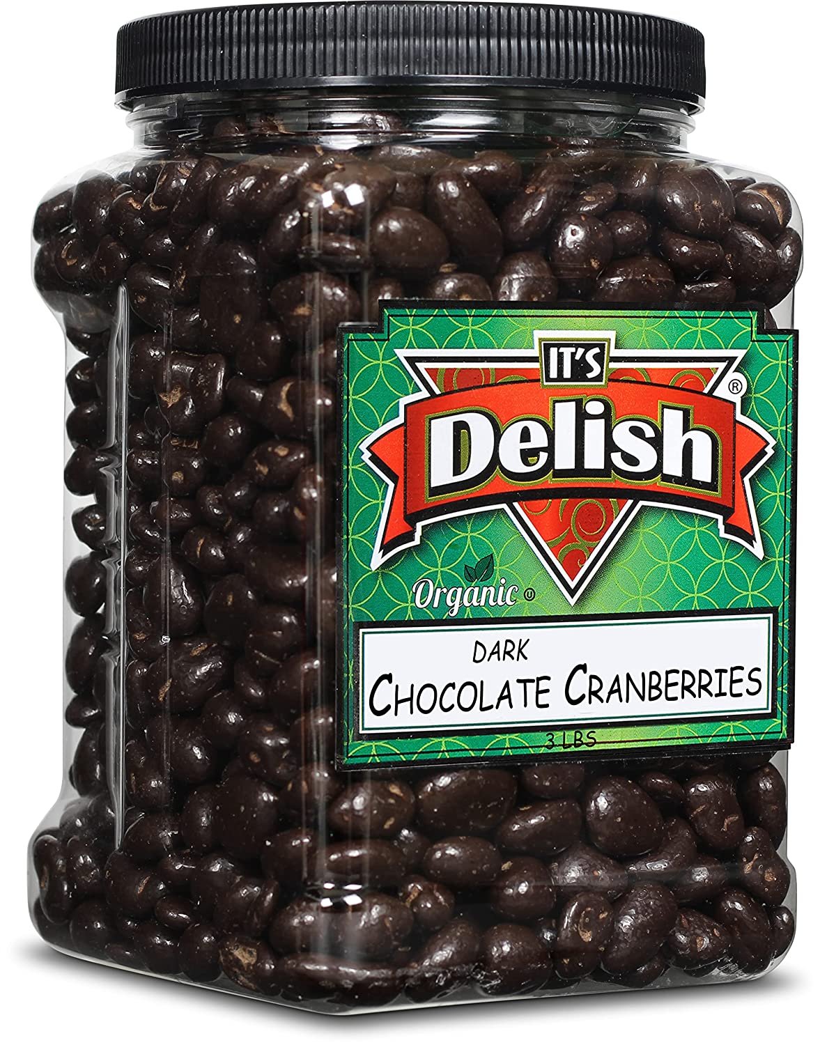Organic Dark Chocolate  Cranberries  3 lbs JAR