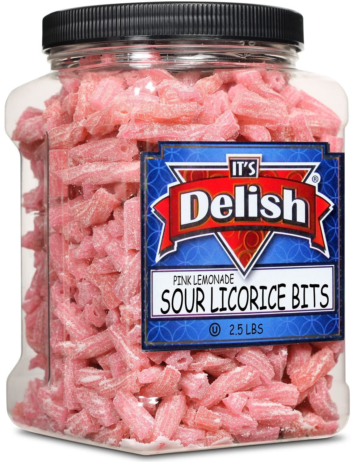 Sweet & Sour Pink Lemonade Licorice Bits  2.5 LBS Jumbo Container