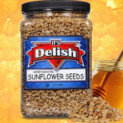Honey Roasted Sunflower Seeds, 2.4 LBS Reusable Jumbo Container
