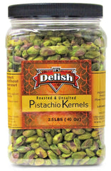 California Roasted Unsalted Shelled Pistachio   2.5 LBS Jumbo Container