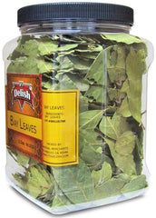 DRIED WHOLE BAY LEAVES – 3.5 OZ JUMBO REUSABLE CONTAINER