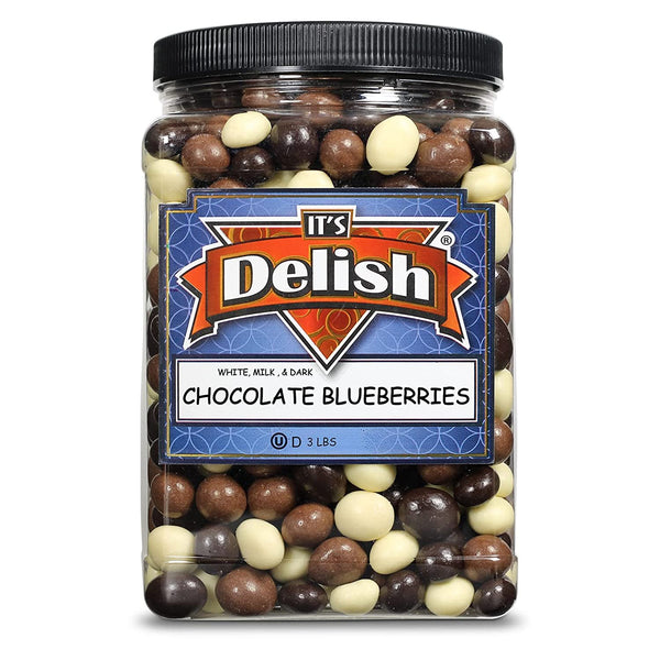 Chocolate Blueberries Medley 3 LBS Jumbo Reusable Container – Its Delish