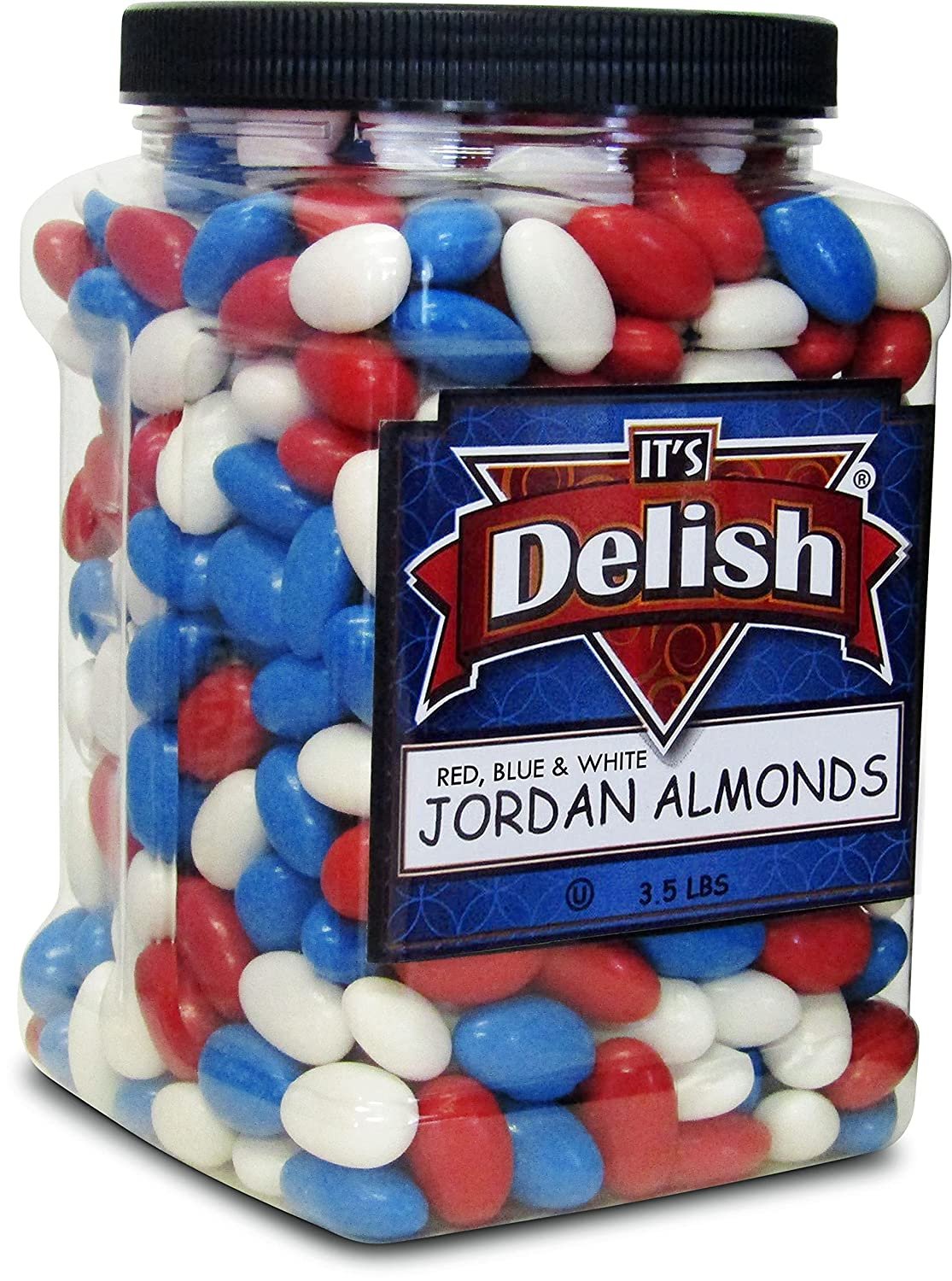 Patriotic Jordan Almonds Medley , 3.5 lbs Jumbo Container