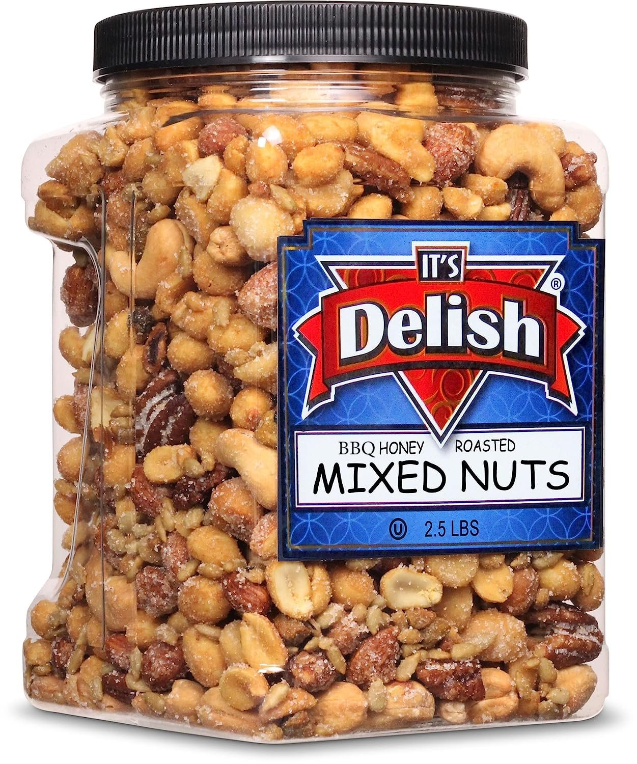 BBQ Honey Roasted Mixed Nuts, 2.5 LBS Jumbo Container – Its Delish