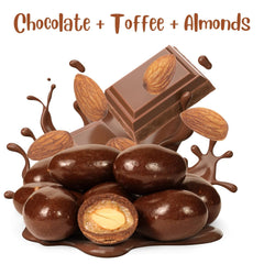 Milk Chocolate Toffee Coated Almonds  48 Oz Jumbo Container