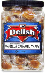 Vanilla Caramel Taffy – 18 OZ Jumbo  Jar