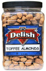Toffee Coated Almonds - 2.4 LB Jumbo Reusable Container Jar