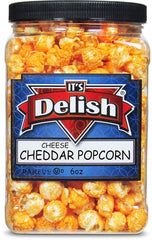 Cheddar Cheese Popcorn  6 Oz Jumbo-Sized Reusable Container (Jar)
