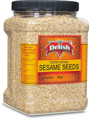 Toasted Natural Organic Whole Sesame Seeds  – 38 OZ Jumbo Jar