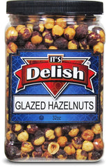 Glazed Hazelnuts, 30 Oz Jumbo Reusable Container Jar