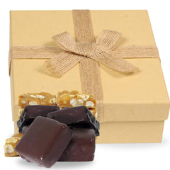Gourmet Milk Chocolate Covered Peanut Brittle Gift Box   16 Oz