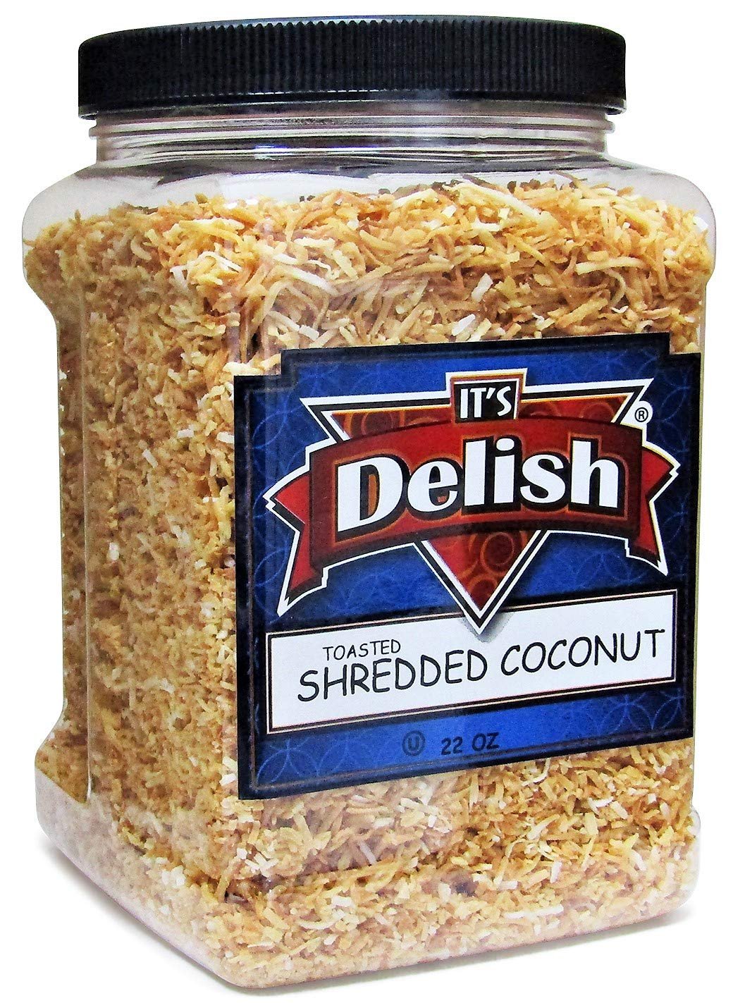 Toasted Unsweetened Coconut Fancy Shred Flakes – 22 OZ | Jumbo Jar
