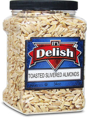 Toasted Slivered Almonds  – 40 OZ (2.5 lbs)  Jumbo  Jar