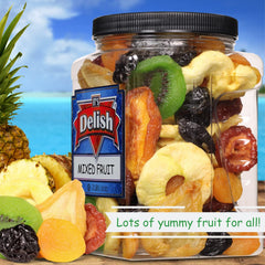 Dried Mixed Fruit with Prunes 2 lbs (32 Oz) Jumbo Container Jar