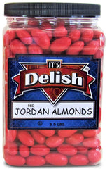 Red Jordan Almonds, 3.5 lbs Jumbo Container