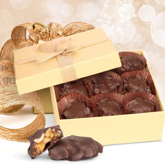 Dark Choc  Chocolate Caramel Almond Clusters Gift Box  12 OZ