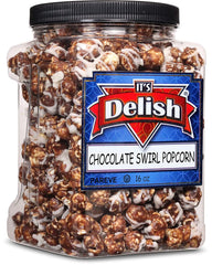 Chocolate Swirl Popcorn, 16 Oz (1 Lb) Jumbo Container