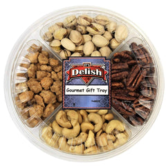 Gourmet Nuts Sampler Classy Gift Tray 4-Section