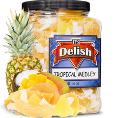 Tropical Mixed Dried Fruit Medley - 40 OZ Jumbo Container