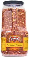 Dehydrated Dried Crushed Chilies Red Pepper Flakes – 4 LB Restaurant Gallon Size Jug