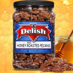 BBQ Honey Roasted Pecans, 1.15 LBS  Jumbo Container|