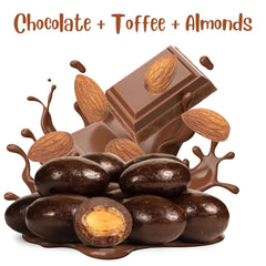 Chocolate Covered Toffee  Almonds  48 OZ Jumbo Container