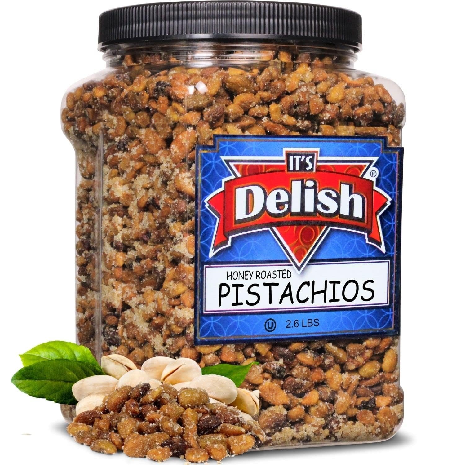 Honey Roasted Pistachio (Shelled, No Shell)  2.6 LBS   Jumbo  Container