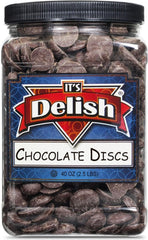 Mint Crunch Chocolate Discs by Its Delish, 2.5 Lbs Jumbo Container