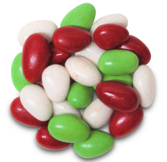 Holiday White, Red & Green Jordan Almonds