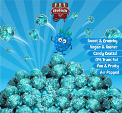 Blue Raspberry Flavored Popcorn – 16 Oz Jumbo-Sized Container