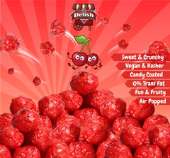 Red Cherry Flavored Popcorn  16 Oz Jumbo Container