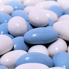 Blue and White Jordan Almonds Mix, 3.5 lbs Jumbo Container