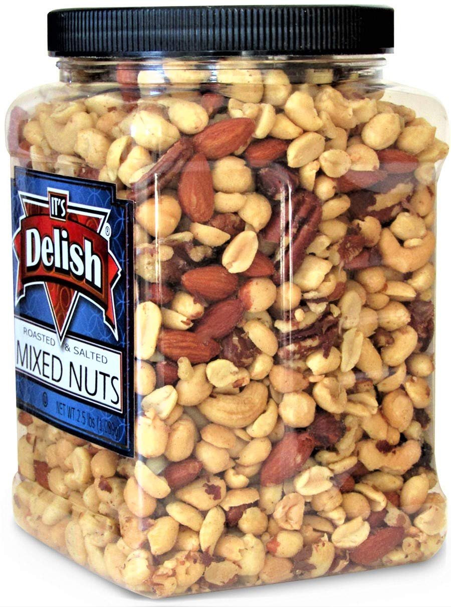 Roasted Salted Mixed Nuts with Peanuts, 2.5 LBS