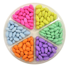 Jordan Almond Gift Tray (Assorted Pastel Colors, 6 Section)
