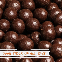 Chocolate Covered Toffee Coated Hazelnuts  48 OZ Jumbo Container