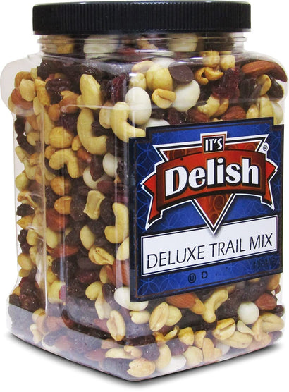 M&M CLASSIC TRAIL MIX, 3 LB  JUMBO REUSABLE CONTAINER – Its Delish