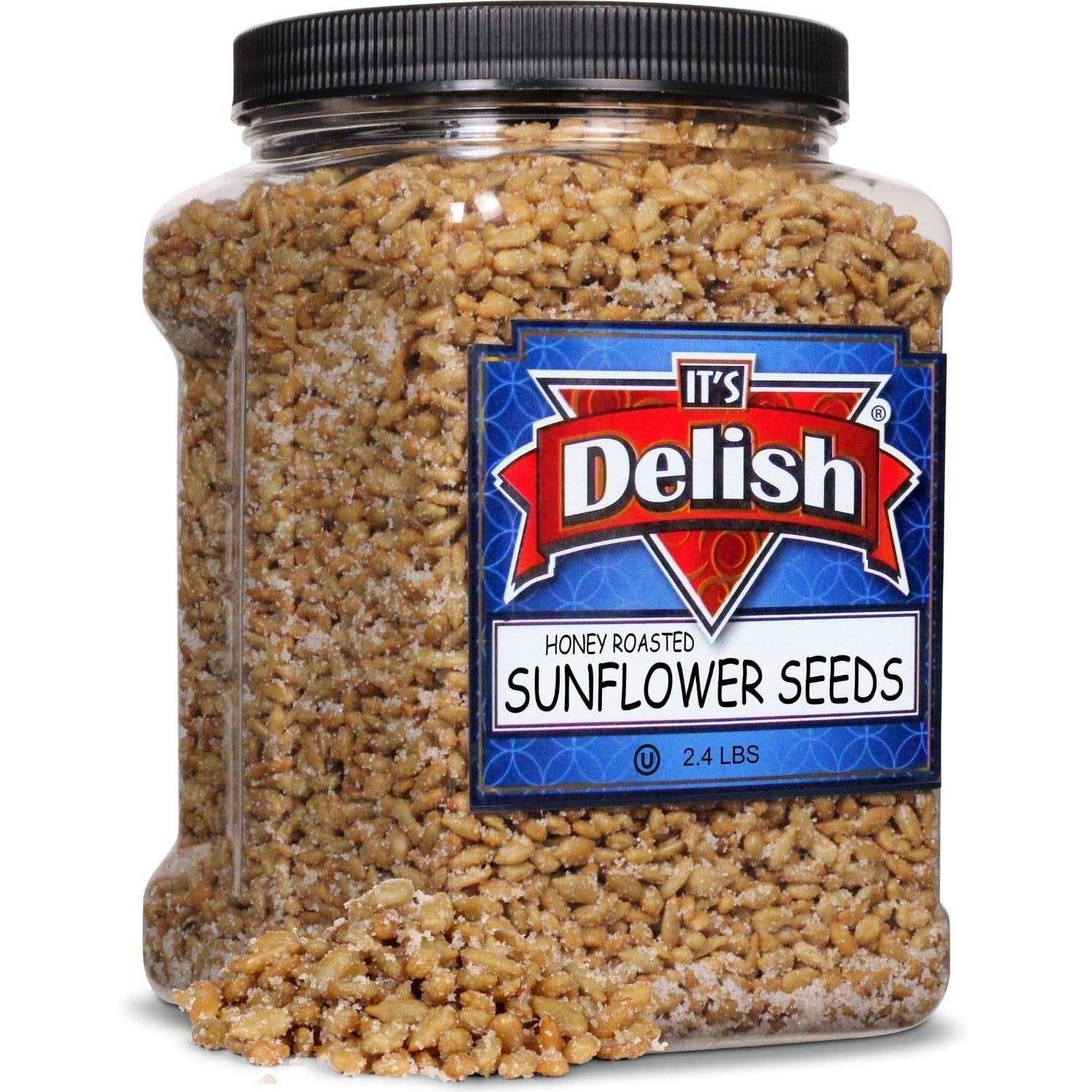 Honey Roasted Sunflower Seeds, 2.4 LBS Reusable Jumbo Container