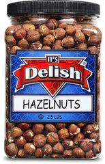Raw Hazelnuts Shelled 2.5 lbs Jumbo Container jar