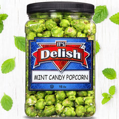 Mint Candy Popcorn, 16 Oz Jumbo Reusable Container