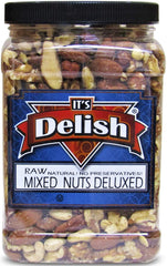 Raw Mixed Nuts with No Peanuts, 2 lbs  Jumbo Jar