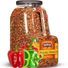 Red & Green Bell Peppers Mix- (3 lbs) Gallon Size Jug