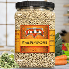 Whole White Peppercorns  40 OZ Jumbo  Container