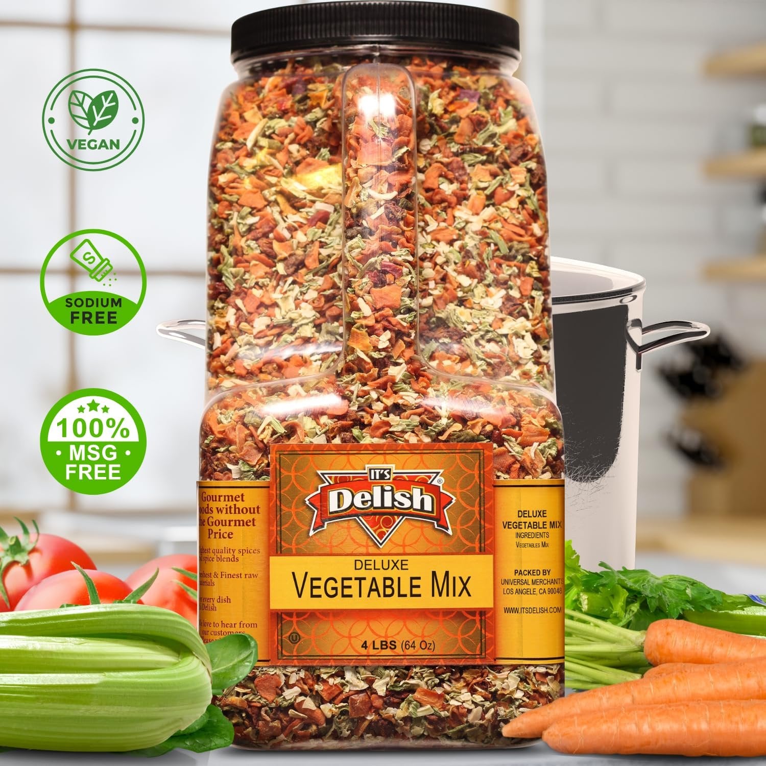 Vegetable Soup Mix by Its Delish, 5 lbs Bag 80 oz Bulk | Dehyd