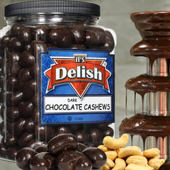 Sugar Free Dark Chocolate  Cashews  3 LBS Jumbo  Container (Jar)
