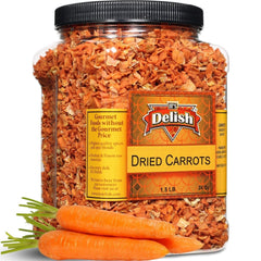 Dried Carrots  36 Oz  Jumbo Size Reusable Container