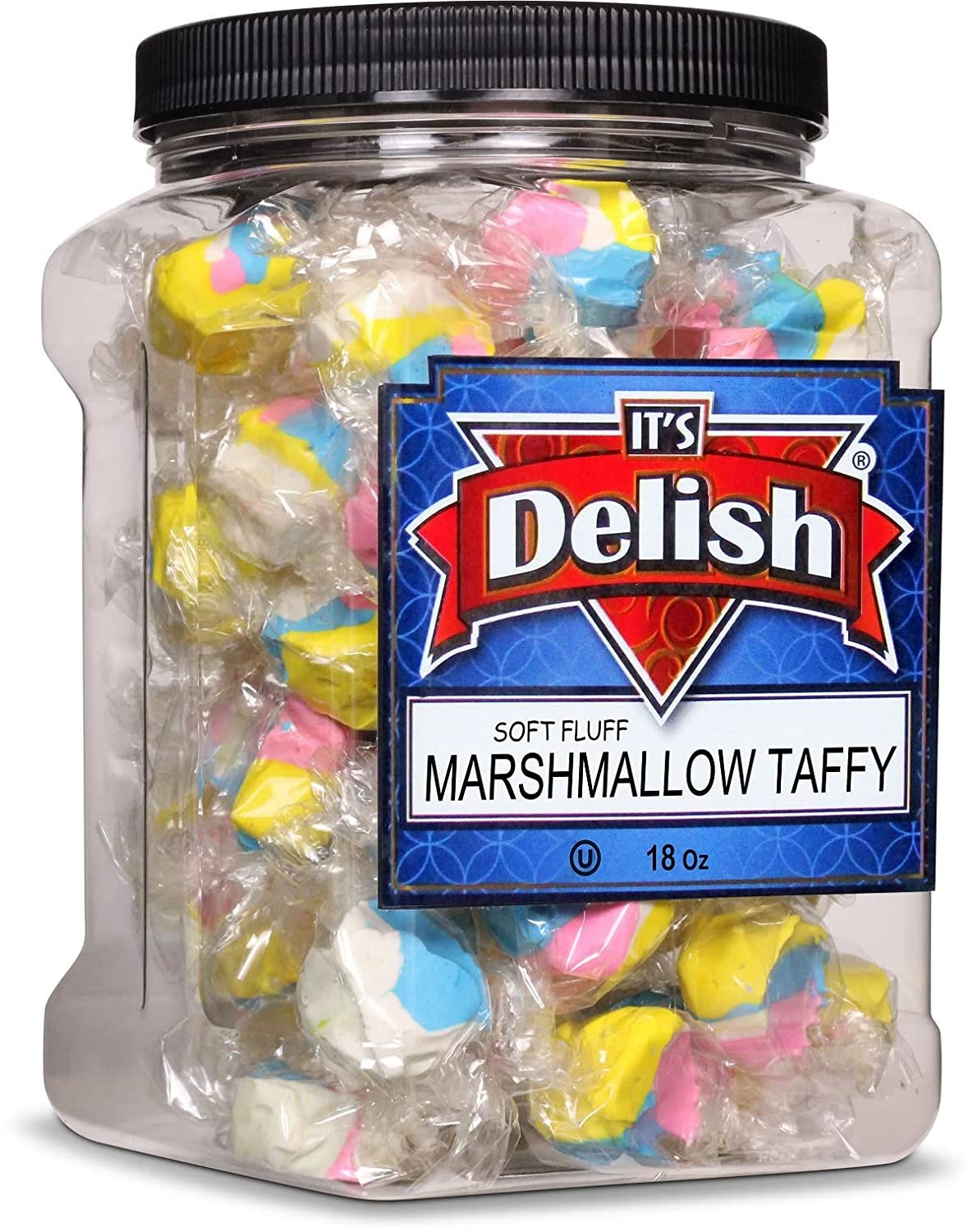Marshmallow Style Taffy Chews, 18 Oz Jumbo Container